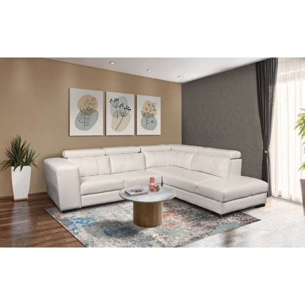 Picture of Texas 2 Piece Corner Lounge Suite - Ice White
