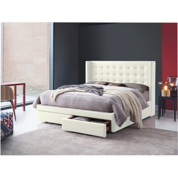 Picture of Eleanora White Slat Bed with Storage
