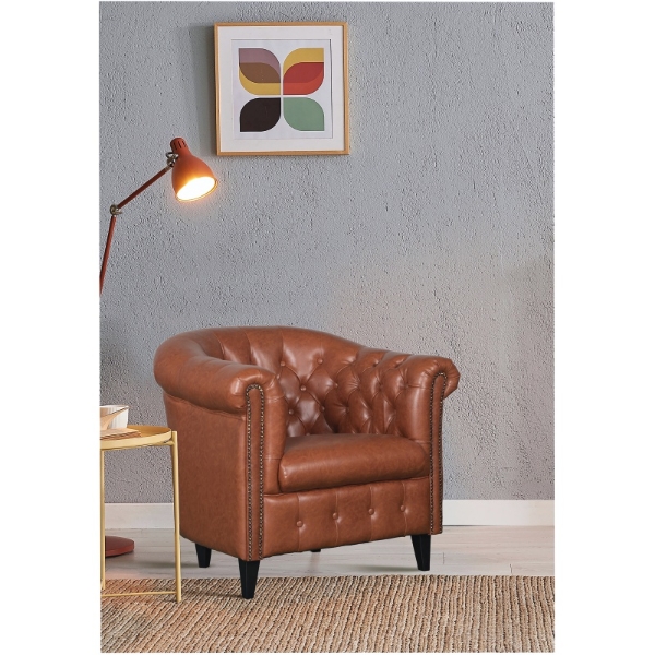 Picture of Spencer Tub Chair - Light Brown