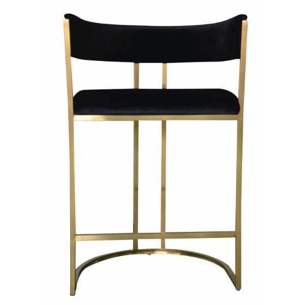 Picture of Atarah Bar Stool - Gold & Black