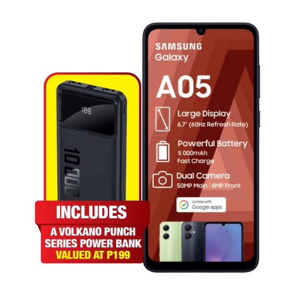 Picture of Samsung Cellphone A05 SM A055F+Volkano Punch 10000 mAh Power