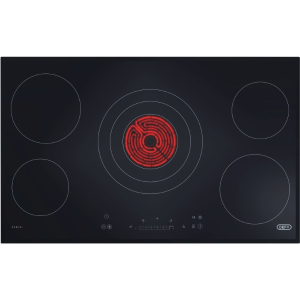 Picture of Defy 5 Plate Gemini Ceran Hob TCP BV DHD514 Black