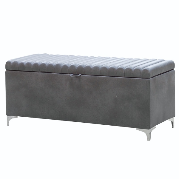 Picture of Everest Blanket Box Charcoal Grey