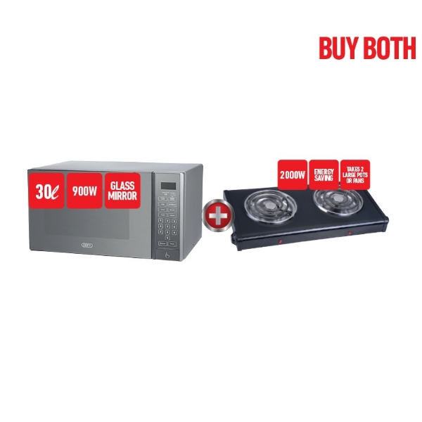 Picture of Defy Microwave Oven 30Lt DMO390+Sunbeam Hotplate